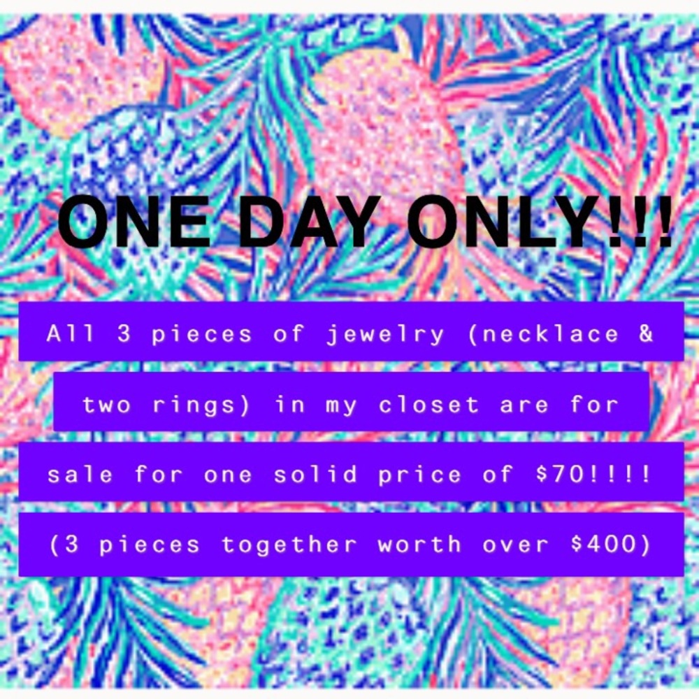 ONE DAY SALE!!! 3 pieces of Jewelry for one price!
